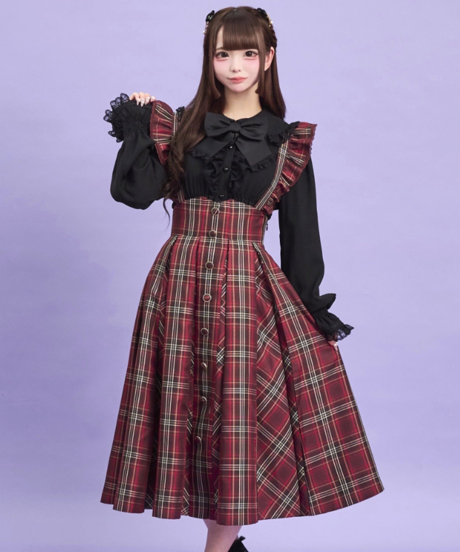 シークレットハニー Secret Honey マチ付きスカート （ワイン） ワイン