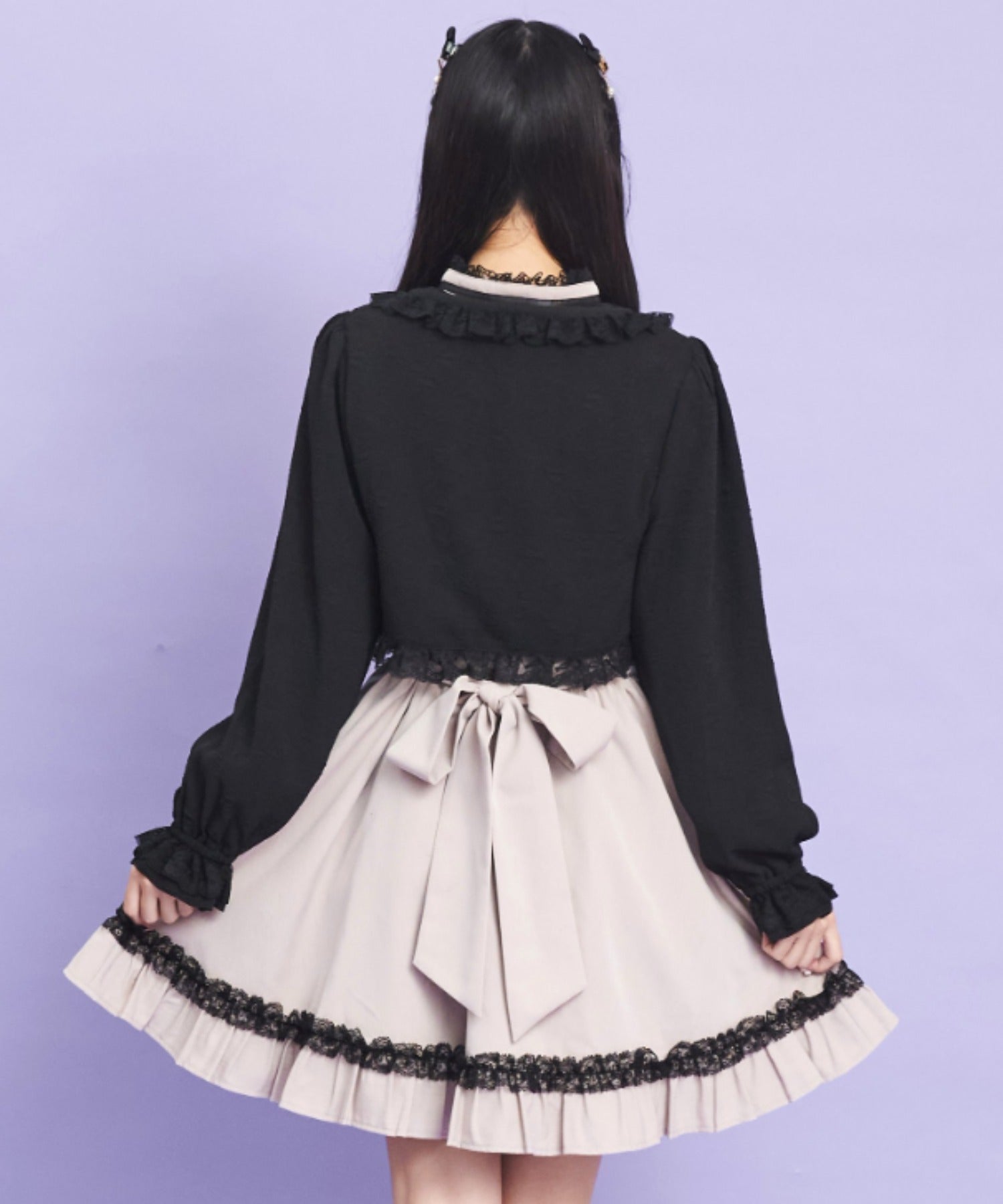 シークレットハニー Secret Honey ローズ柄ショートボレロ （クロ） クロ