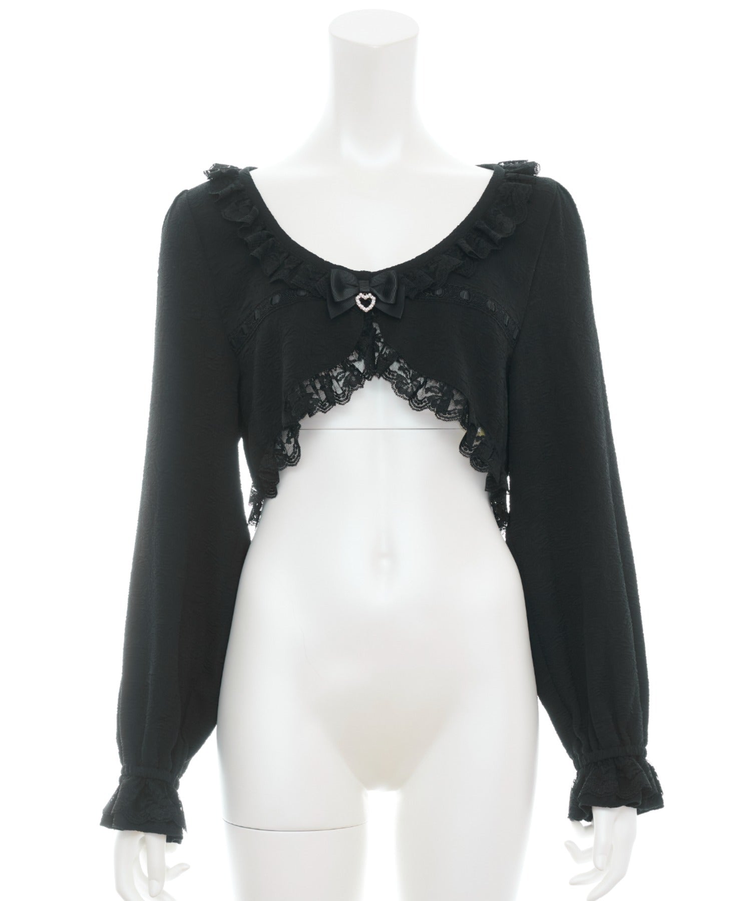 シークレットハニー Secret Honey ローズ柄ショートボレロ （クロ） クロ