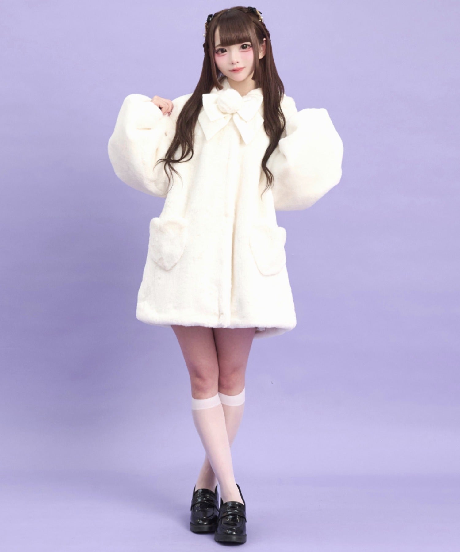 シークレットハニー Secret Honey うさ耳ファーコート （ホワイト） ホワイト