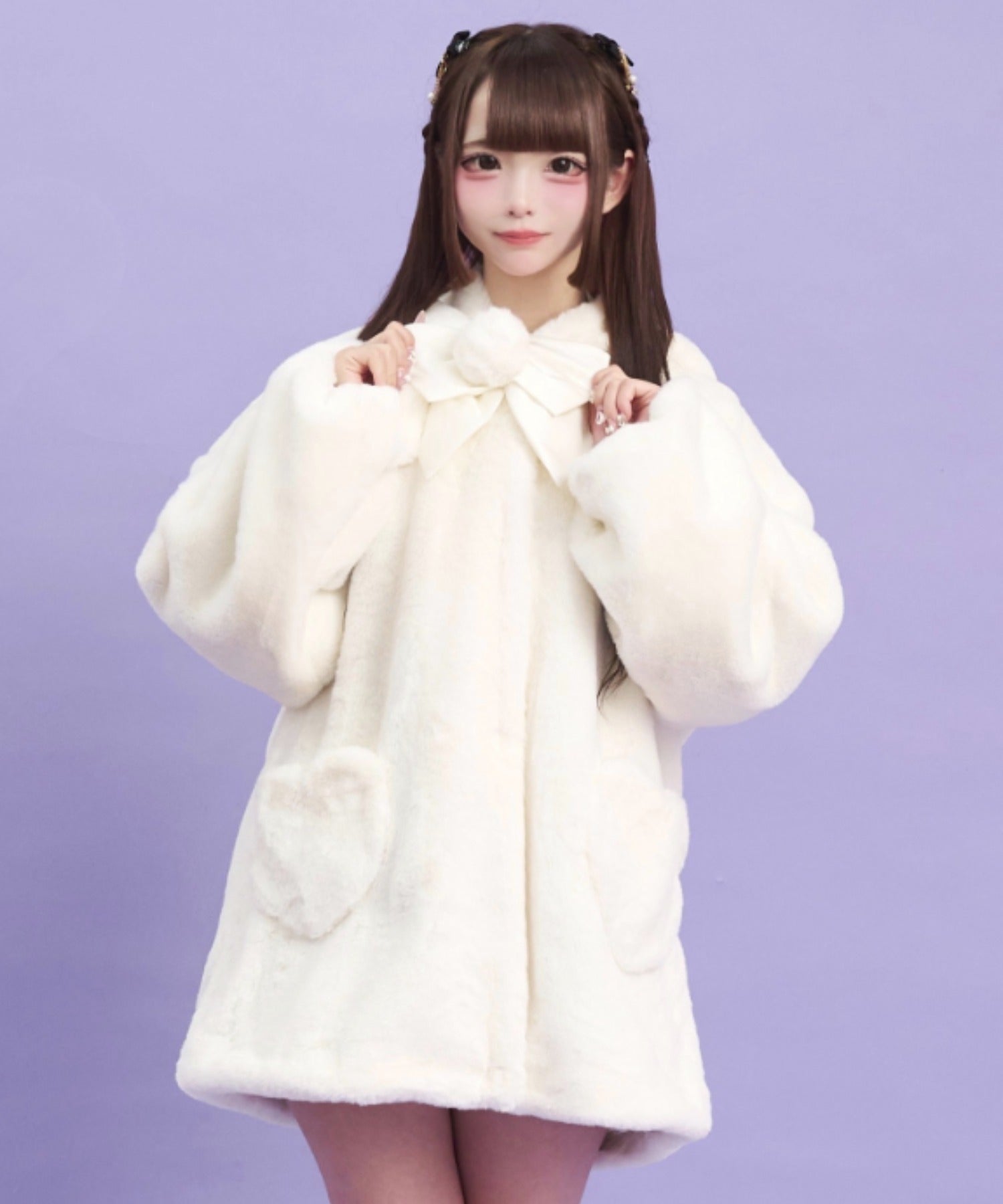 シークレットハニー Secret Honey うさ耳ファーコート （ホワイト） ホワイト