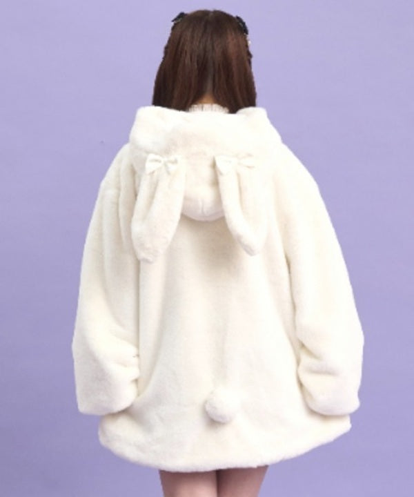 シークレットハニー Secret Honey うさ耳ファーコート （ホワイト） ホワイト