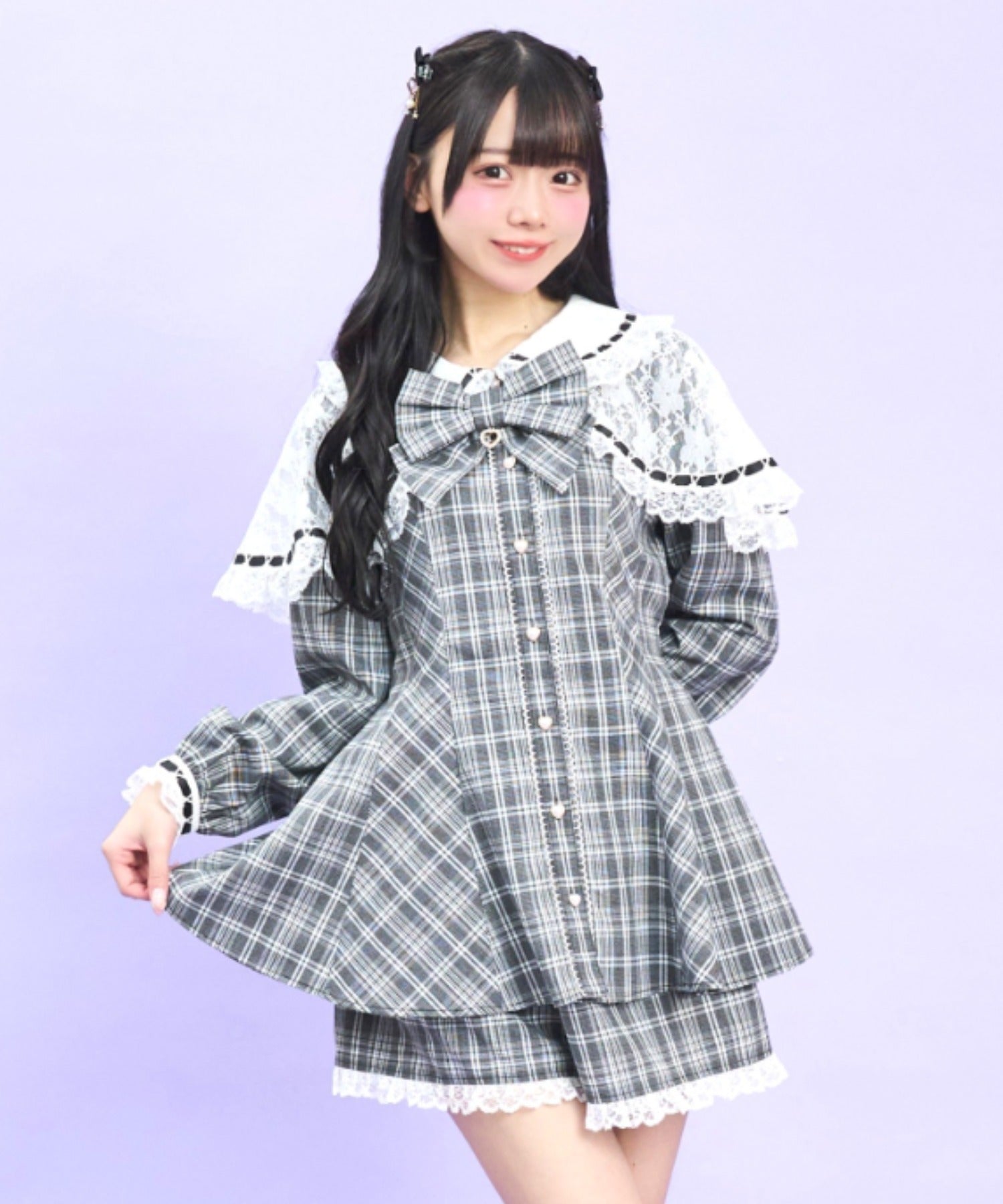 シークレットハニー Secret Honey レースケープセットアップ （チェッククロ） チェッククロ