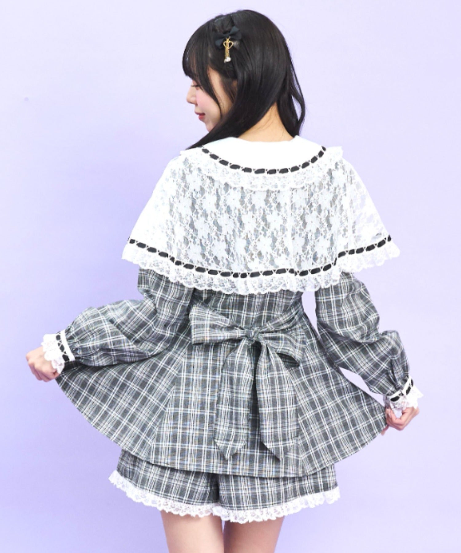 シークレットハニー Secret Honey レースケープセットアップ （チェッククロ） チェッククロ
