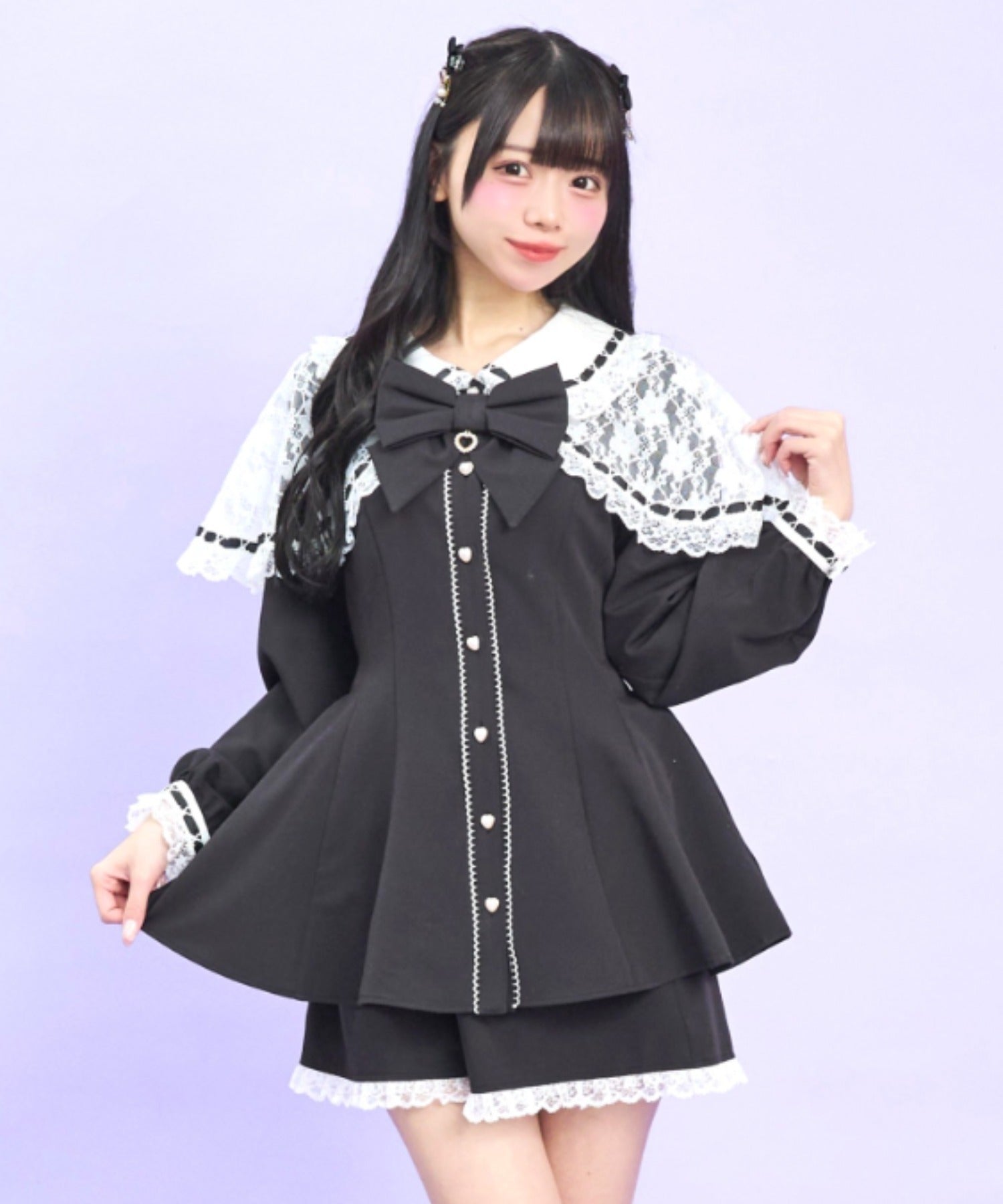 シークレットハニー Secret Honey レースケープセットアップ （クロ） クロ