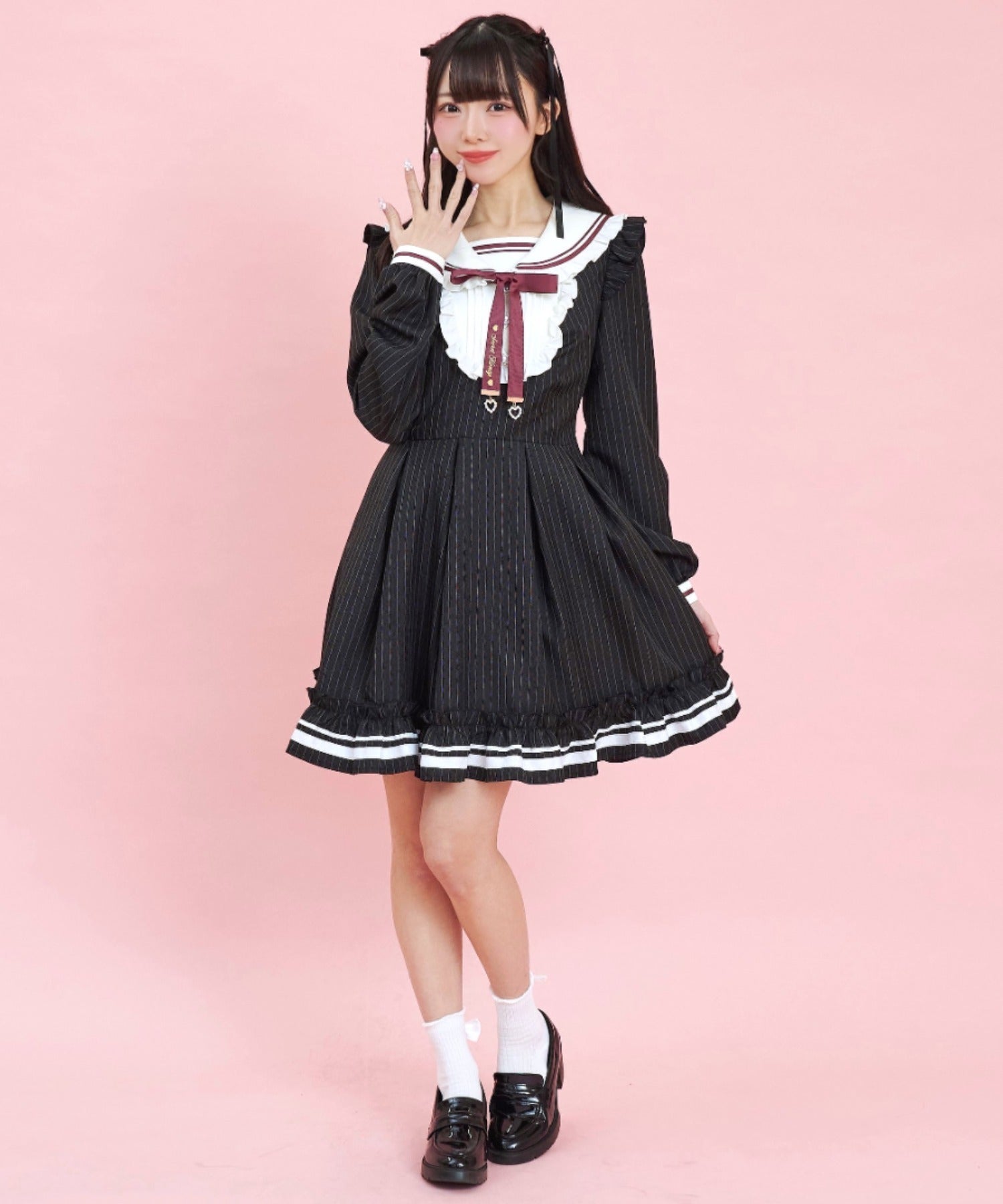 シークレットハニー Secret Honey ヨーク切替セーラーワンピース （クロ） クロ
