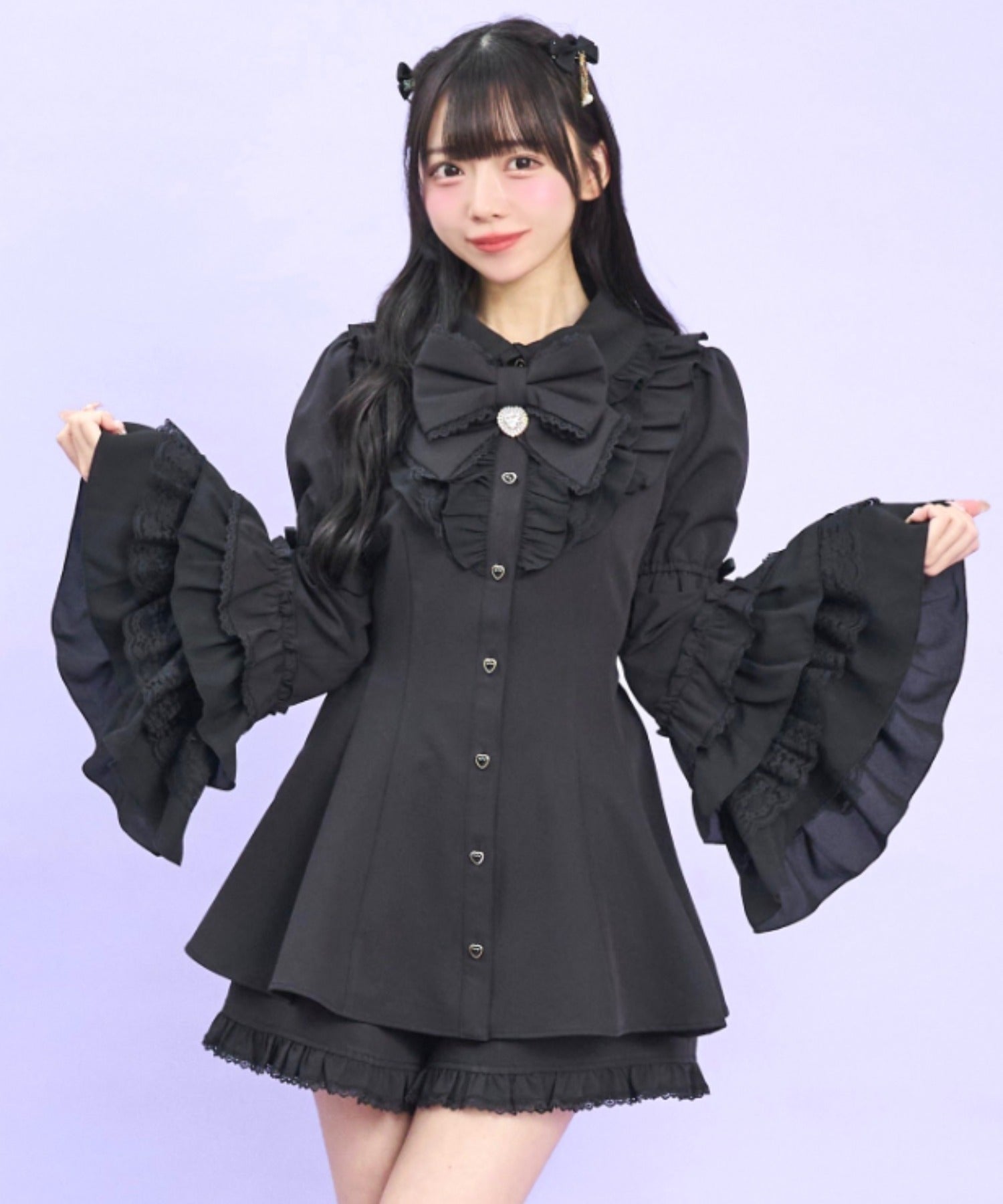 シークレットハニー Secret Honey ボリューム姫袖セットアップ （ブラック） ブラック