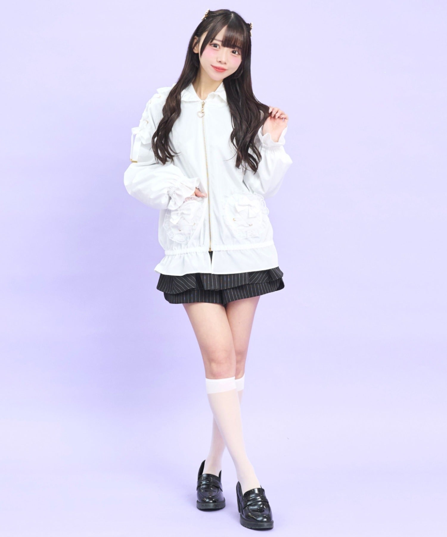 シークレットハニー Secret Honey リボンフードブルゾン （ホワイト） ホワイト