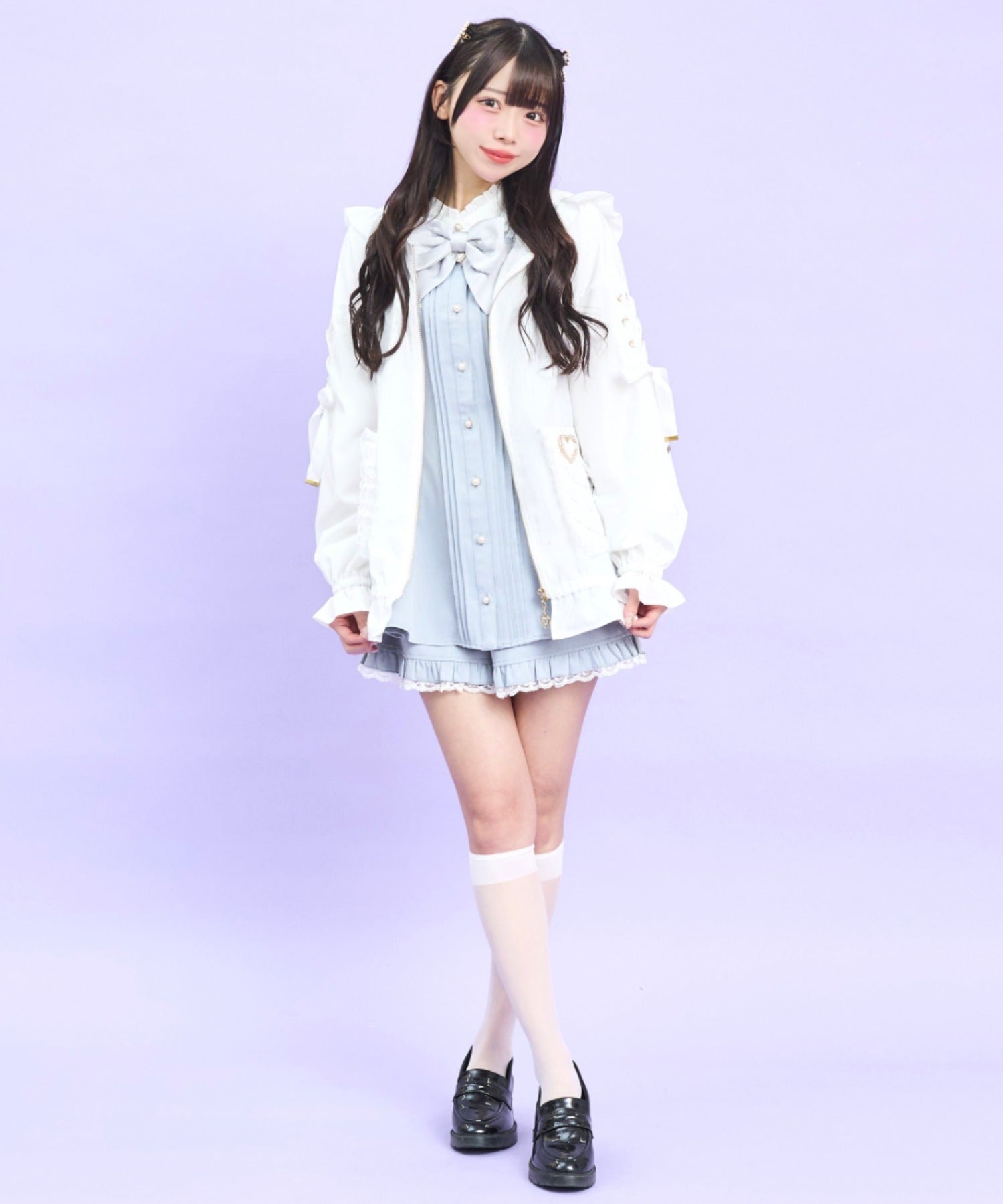 シークレットハニー Secret Honey うさ耳ハートバックルポケットブルゾン （ホワイト） ホワイト