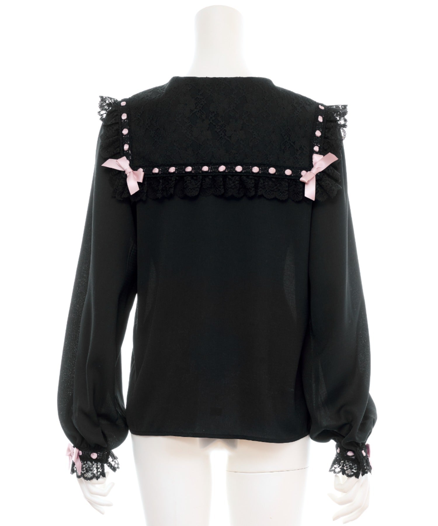 シークレットハニー Secret Honey はしごレースセーラーブラウス （クロ） クロ