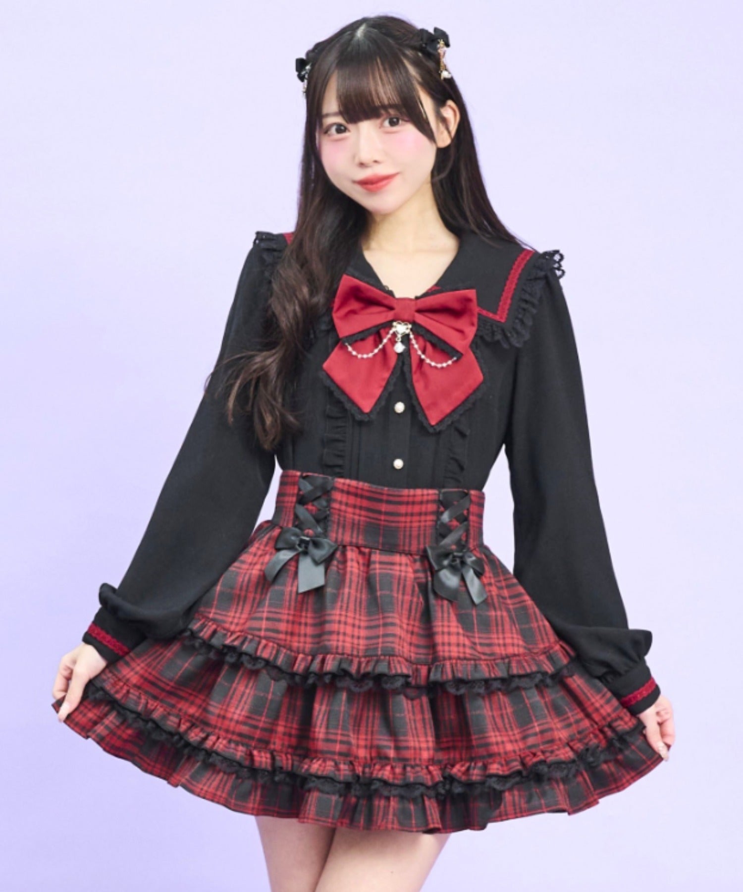 シークレットハニー Secret Honey レースアップセーラーブラウス （クロ） クロ