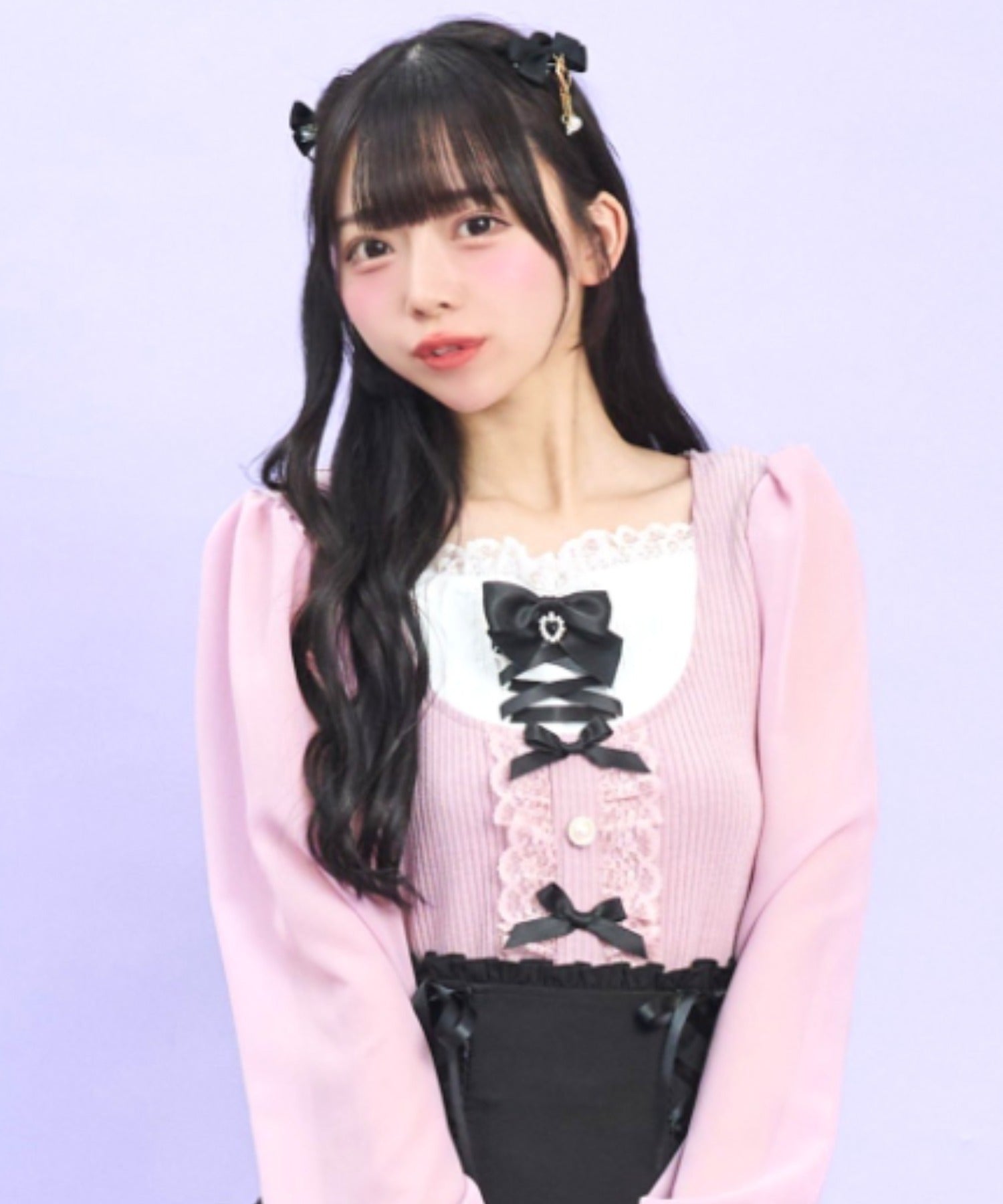 シークレットハニー Secret Honey レースアップヨークカットソー （ピンク） ピンク