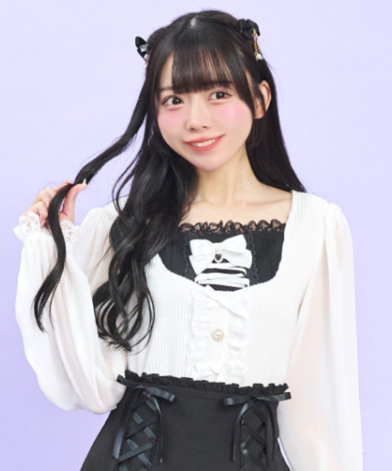 シークレットハニー Secret Honey レースアップヨークカットソー （ホワイト） ホワイト