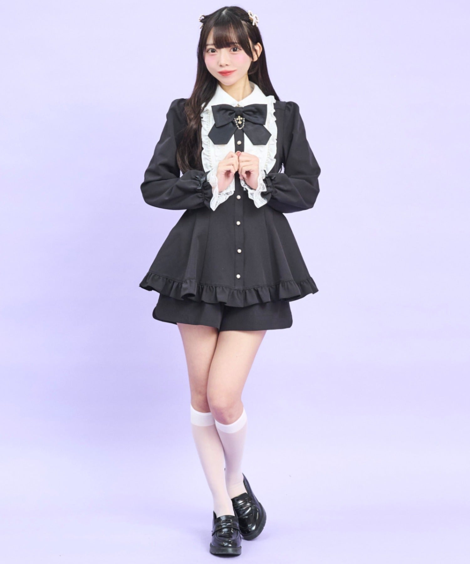 シークレットハニー Secret Honey パールロングヨークセットアップ （クロ） クロ