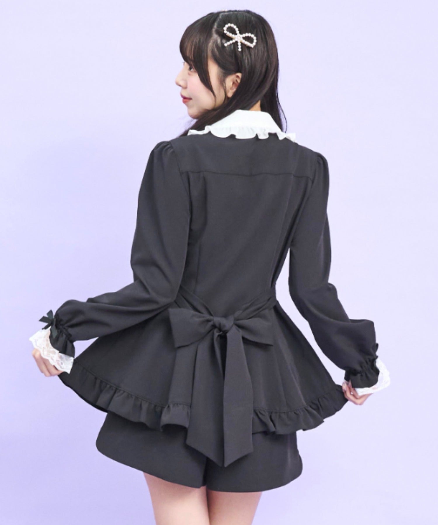 シークレットハニー Secret Honey パールロングヨークセットアップ （クロ） クロ