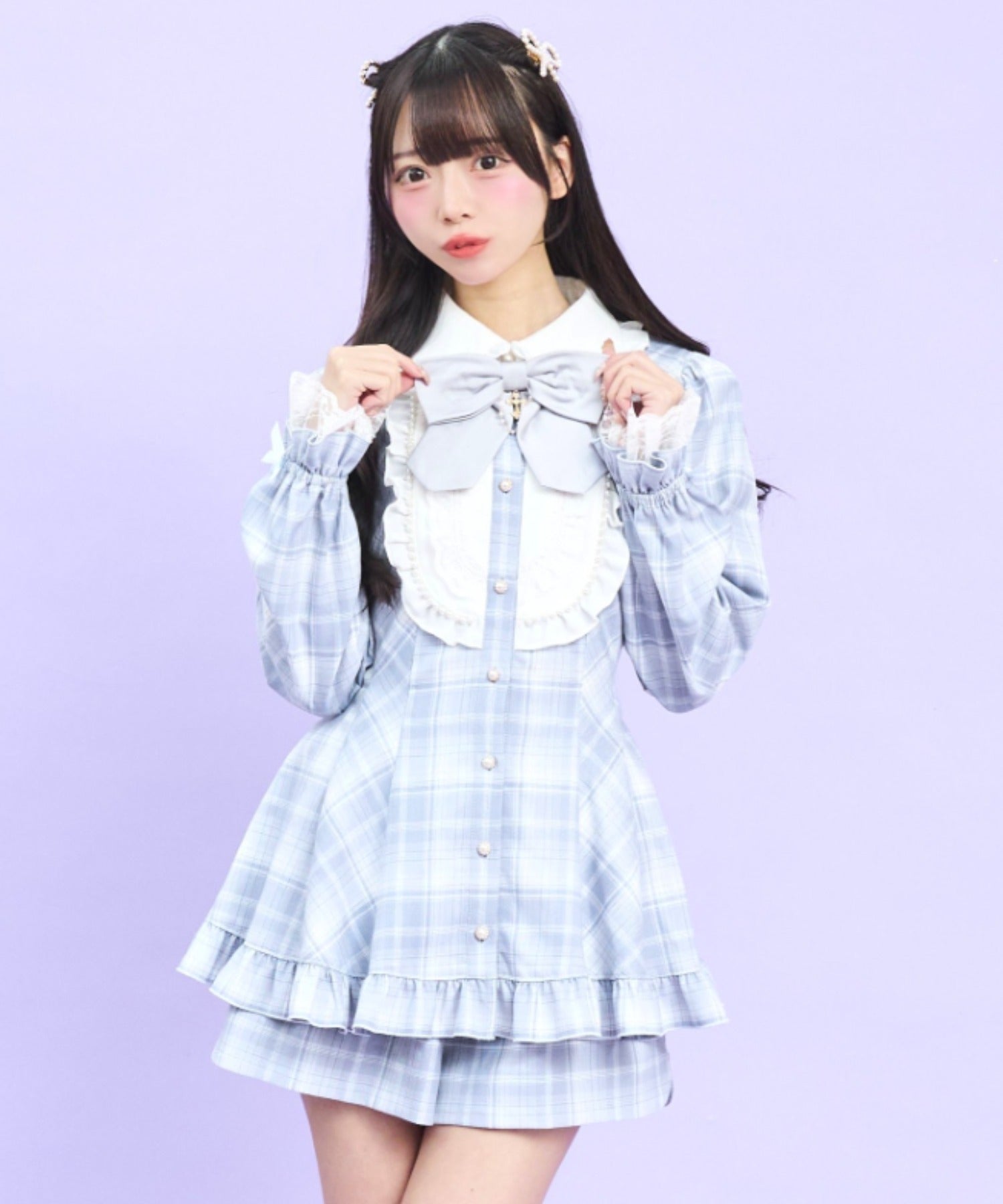 シークレットハニー Secret Honey パールロングヨークセットアップ （ウスブルー） ウスブルー