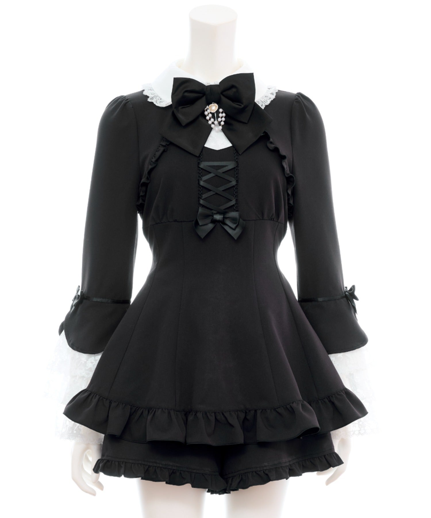 シークレットハニー Secret Honey ティアードベルスリーブセットアップ （クロ） クロ