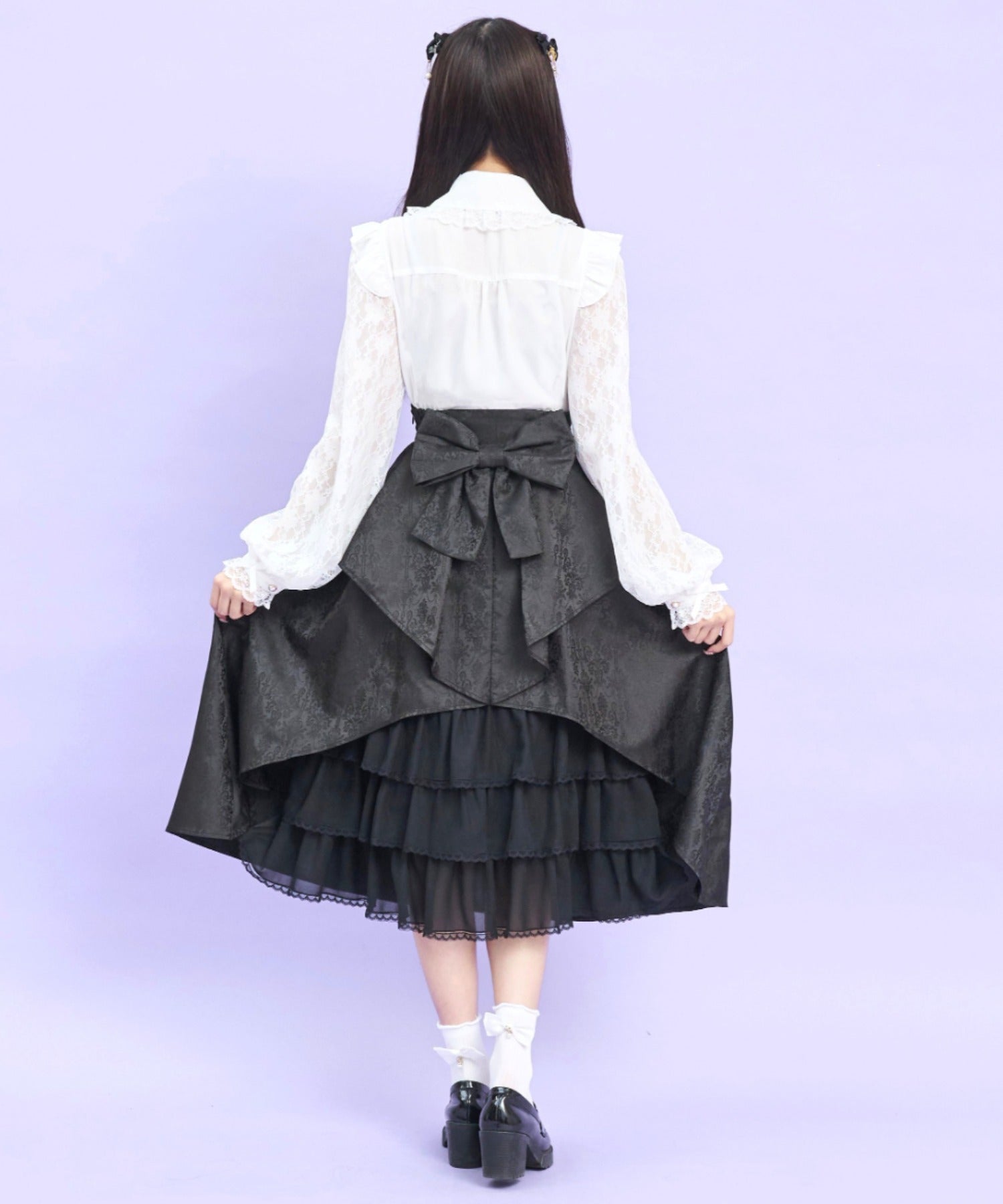 シークレットハニー Secret Honey バッスルミディスカート （ブラック） ブラック