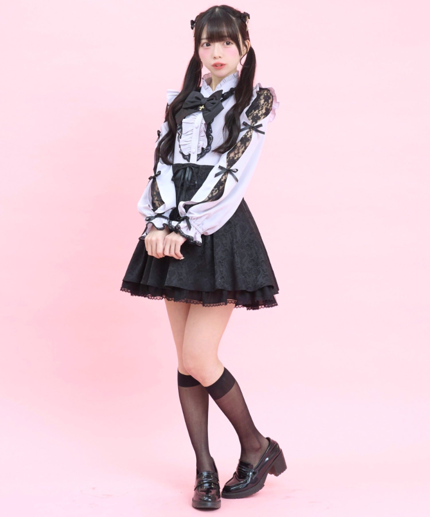 シークレットハニー Secret Honey コルセット風バッスルスカパン （ブラック） ブラック