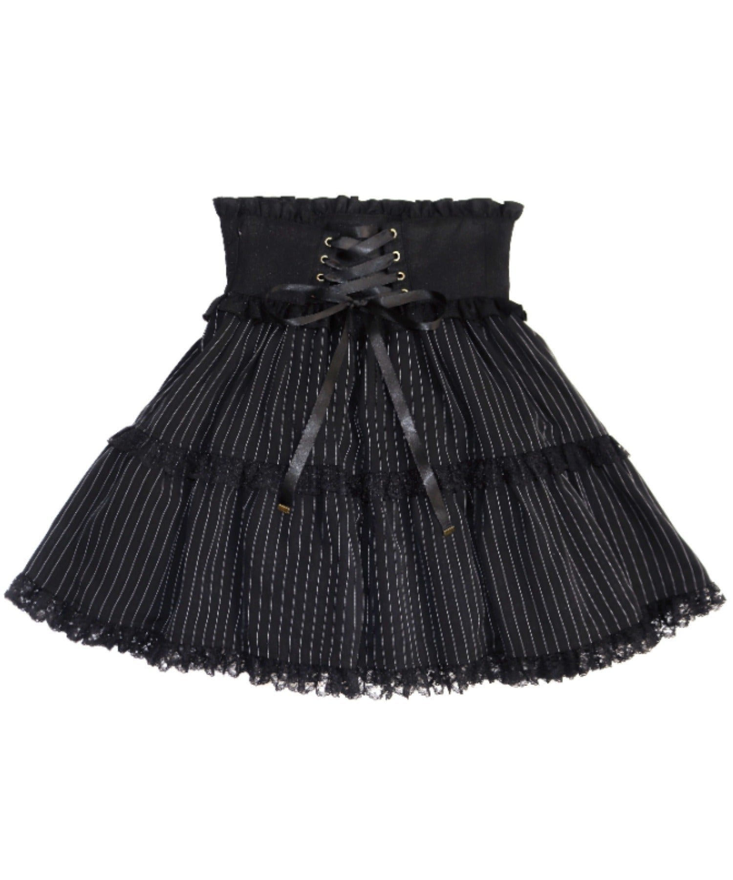 シークレットハニー Secret Honey コルセット風レースアップスカート （クロ） クロ