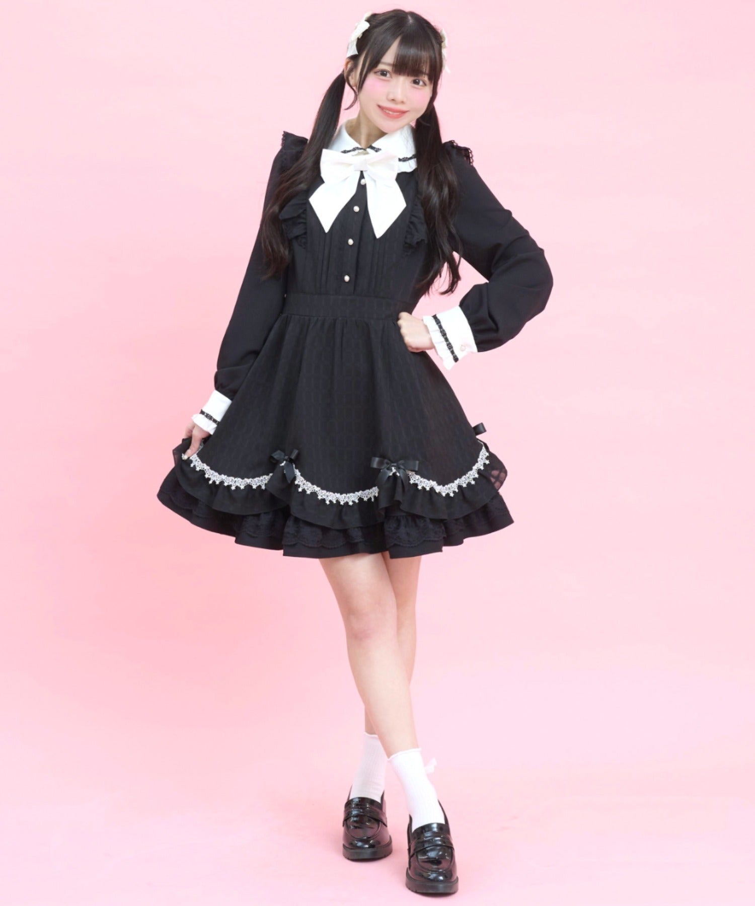 シークレットハニー Secret Honey エプロン切り替えワンピース （クロ） クロ