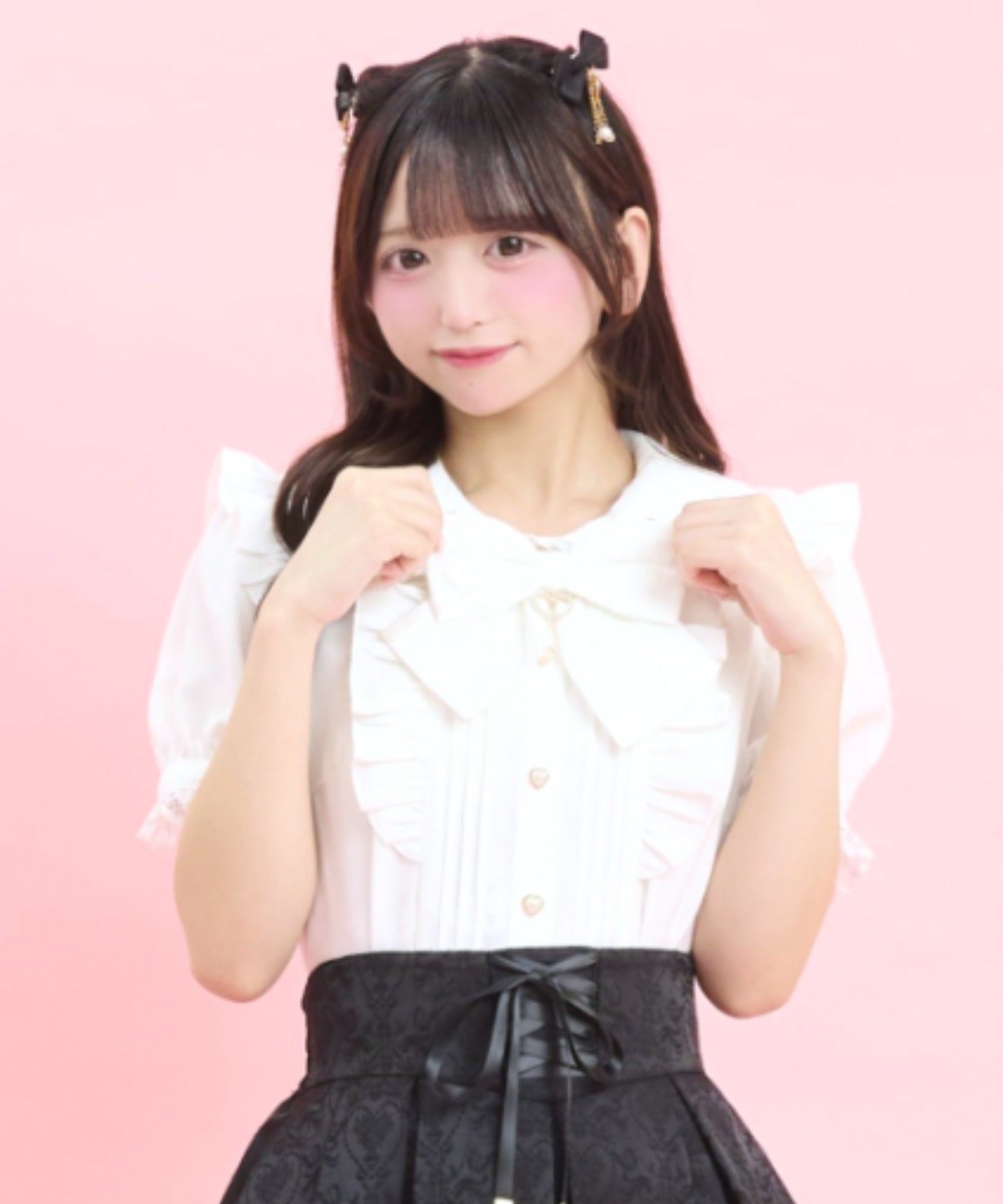 シークレットハニー Secret Honey レース襟ピンタックブラウス （ホワイト） ホワイト