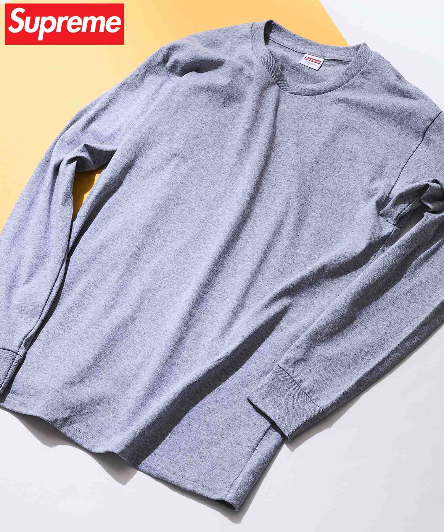 Supreme Supreme Supreme Long Sleeve BLANK T-shirt Made in USA