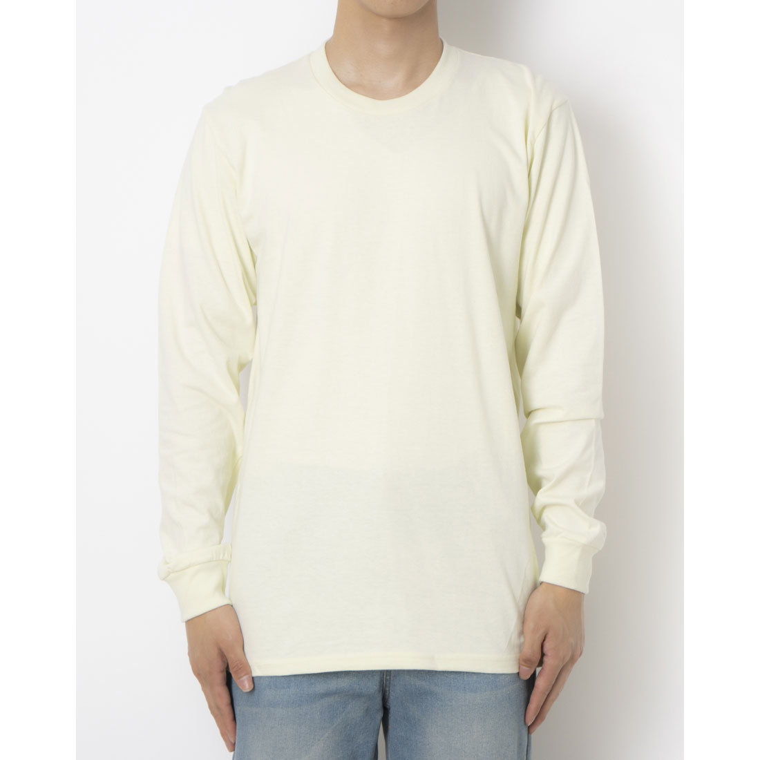 シュプリーム Supreme SUPREME シュプリーム  L/STEE - ロングスリーブTシャツ-2【MADEINUSA】 （PALEYELLOW） PALEYELLOW