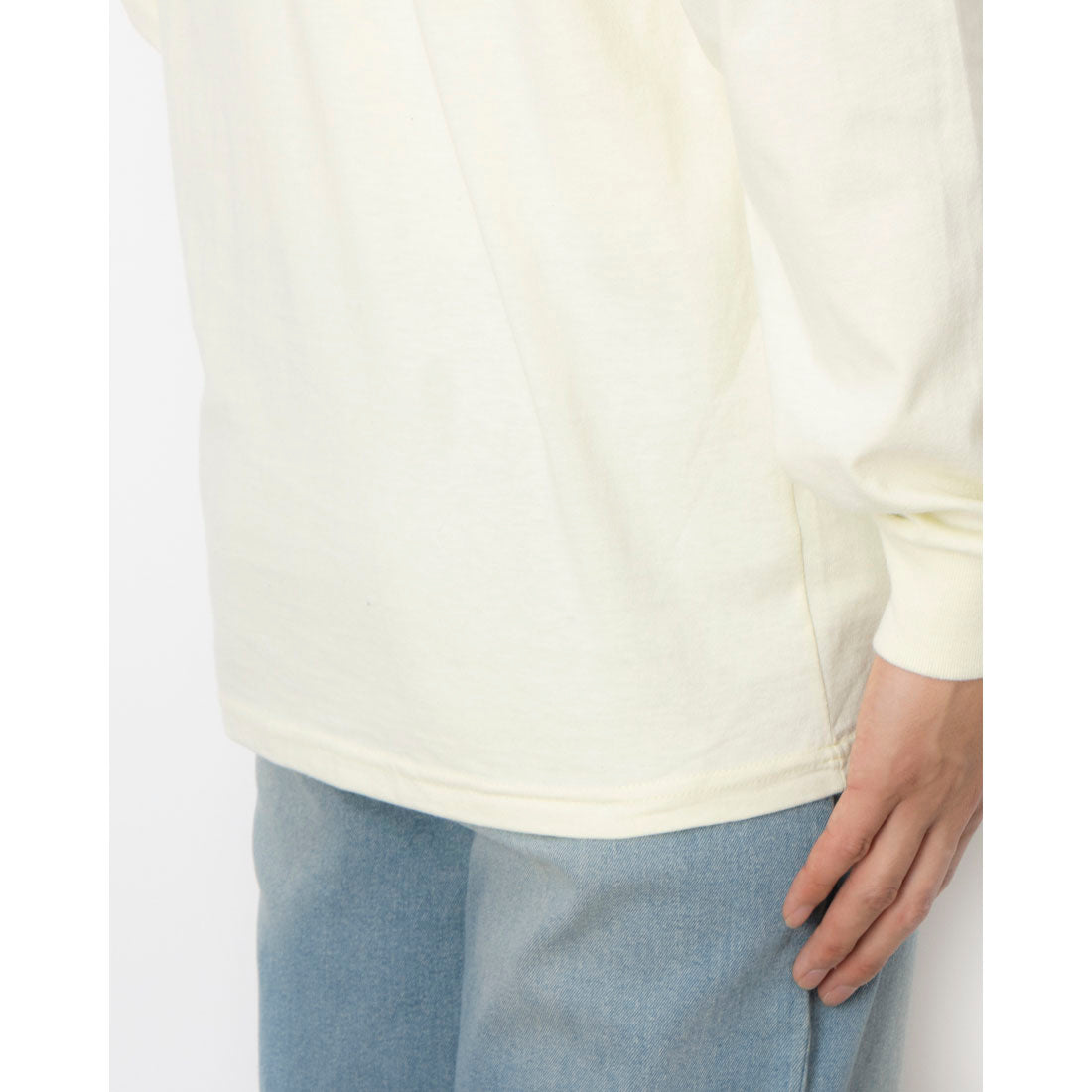 シュプリーム Supreme SUPREME シュプリーム  L/STEE - ロングスリーブTシャツ-2【MADEINUSA】 （PALEYELLOW） PALEYELLOW