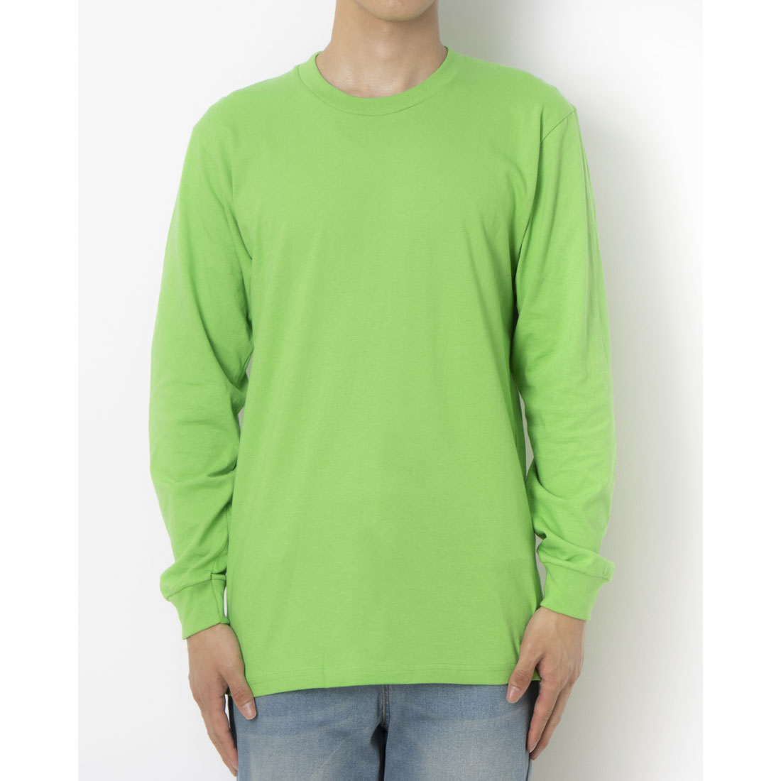 シュプリーム Supreme SUPREME シュプリーム  L/STEE - ロングスリーブTシャツ-2【MADEINUSA】 （LIME） LIME