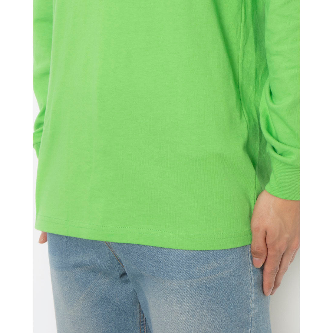 シュプリーム Supreme SUPREME シュプリーム  L/STEE - ロングスリーブTシャツ-2【MADEINUSA】 （LIME） LIME