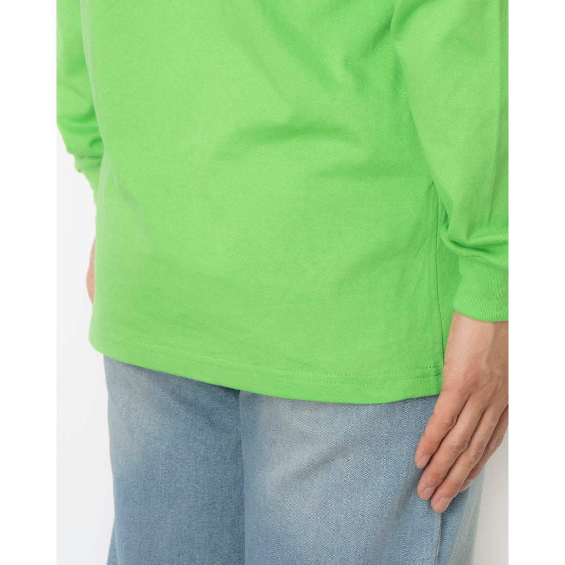 シュプリーム Supreme SUPREME シュプリーム  L/STEE - ロングスリーブTシャツ-2【MADEINUSA】 （LIME） LIME