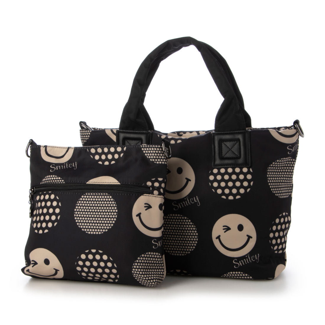 スマイリーフェイス SMILEY FACE 多機能撥水加工ナイロンバッグ （アプリコットポイント） アプリコットポイント