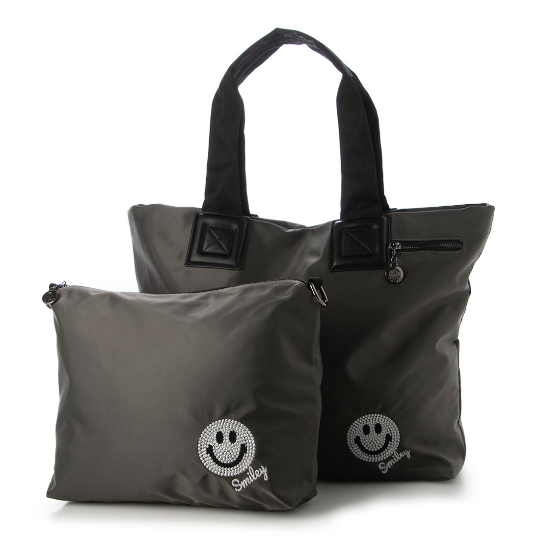 スマイリーフェイス SMILEY FACE インバッグ付 トートバッグ （グレー） グレー