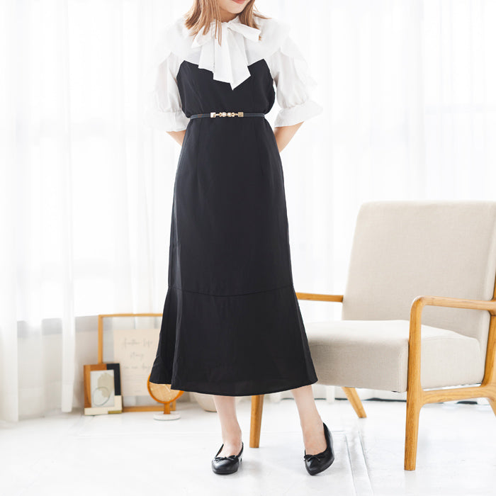 ソルヴィー SoLeVie スクエアトゥフラットシューズ （ブラックスムース） ブラックスムース