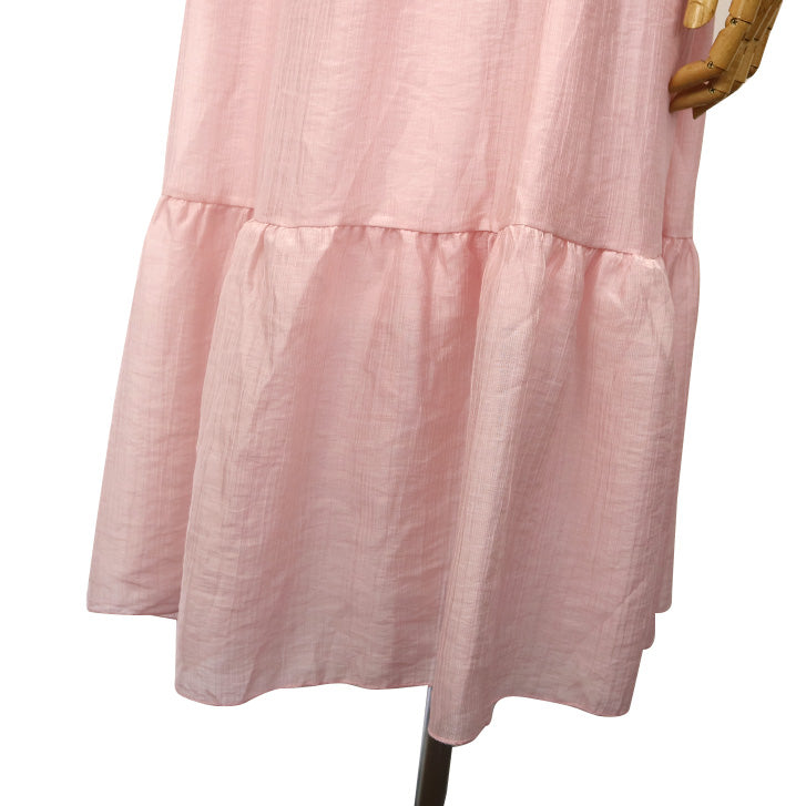 スニープディップ SneepDip 【17533】フリルショルダーロングワンピース （ピンク） ピンク