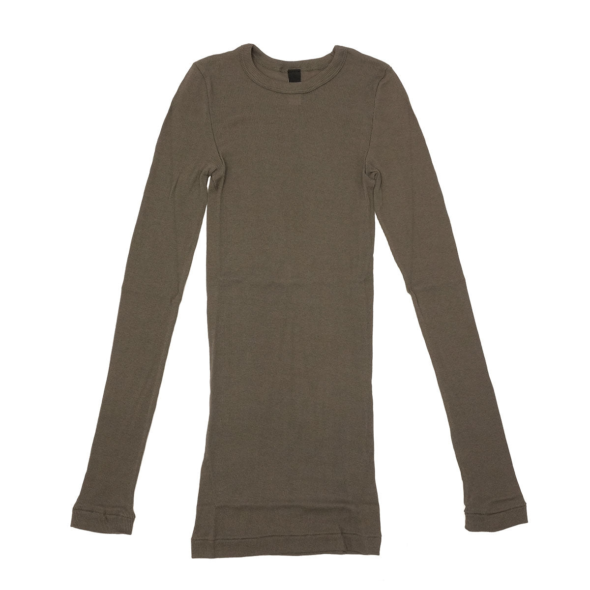 スープレルース Souple Luz Tシャツ レディース 長袖 薄手 長袖Tシャツ インナー おしゃれ リブ コットン カシミヤ 可愛い 無地 丸胴 丸襟 日本製 コットンカシミヤリブ タイトクルーネックTシャツ CCR-TO-420 （olivedrab） olivedrab