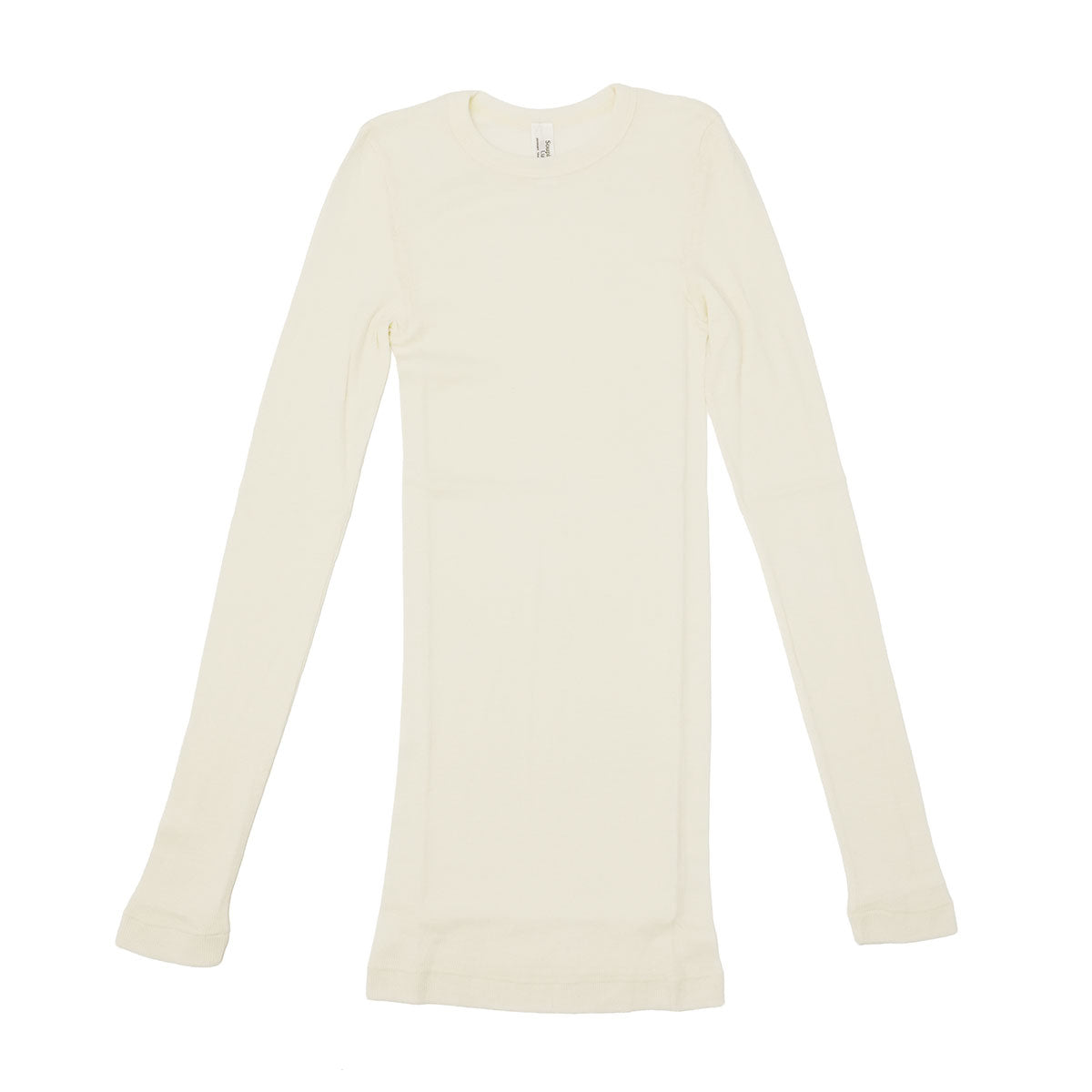 スープレルース Souple Luz Tシャツ レディース 長袖 薄手 長袖Tシャツ インナー おしゃれ リブ コットン カシミヤ 可愛い 無地 丸胴 丸襟 日本製 コットンカシミヤリブ タイトクルーネックTシャツ CCR-TO-420 （vanilla） vanilla