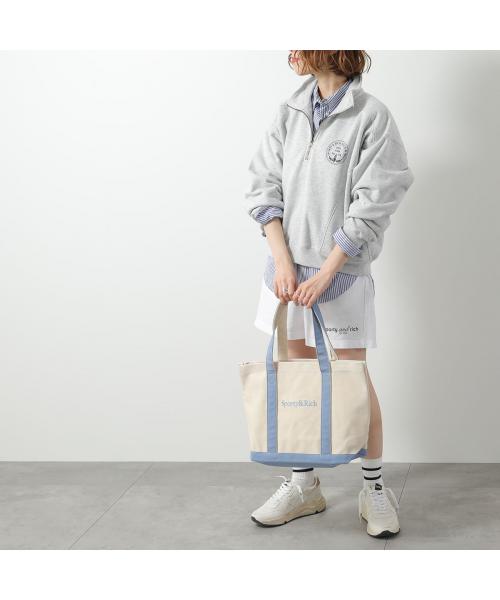 SPORTY＆RICH トートバッグ ACAW233 キャンバス （NATURAL/Sky-Blue） NATURAL/Sky-Blue
