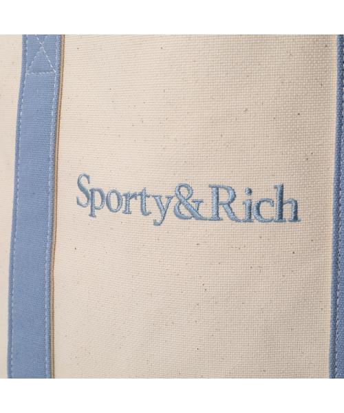 SPORTY＆RICH トートバッグ ACAW233 キャンバス （NATURAL/Sky-Blue） NATURAL/Sky-Blue