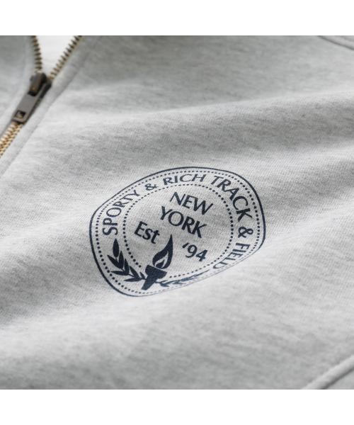 SPORTY＆RICH トレーナー QZAW2310 スウェット （HEATHER-GRAY/グレー） HEATHER-GRAY/グレー