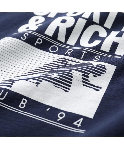 SPORTY＆RICH トレーナー CR885 スウェット 裏起毛 （NAVY/ネイビー） NAVY/ネイビー
