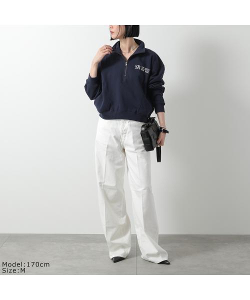 SPORTY＆RICH トレーナー QZAW235 JFK クォータージップ （NAVY/ネイビー） NAVY/ネイビー