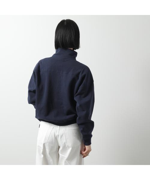 SPORTY＆RICH トレーナー QZAW235 JFK クォータージップ （NAVY/ネイビー） NAVY/ネイビー