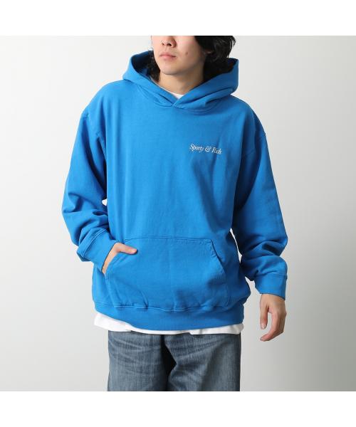 SPORTY＆RICH パーカー HO871 プルオーバー スウェット （BLUE/ブルー） BLUE/ブルー