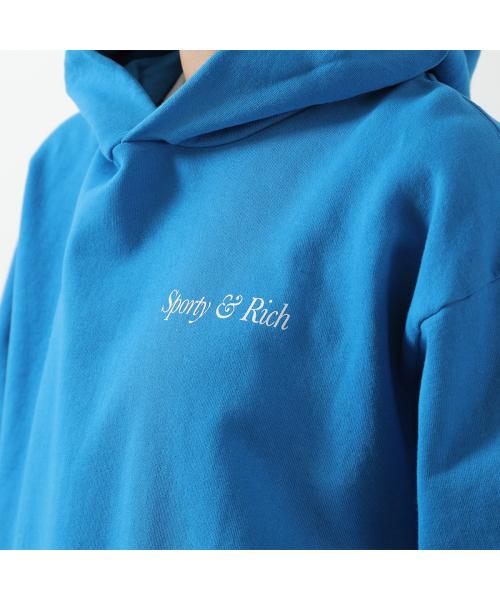 SPORTY＆RICH パーカー HO871 プルオーバー スウェット （BLUE/ブルー） BLUE/ブルー