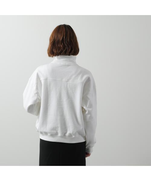 SPORTY＆RICH トレーナー QZ871 スウェット ハーフジップ （WHITE/ホワイト） WHITE/ホワイト