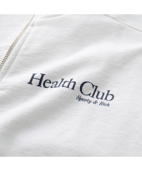 SPORTY＆RICH トレーナー QZ871 スウェット ハーフジップ （WHITE/ホワイト） WHITE/ホワイト