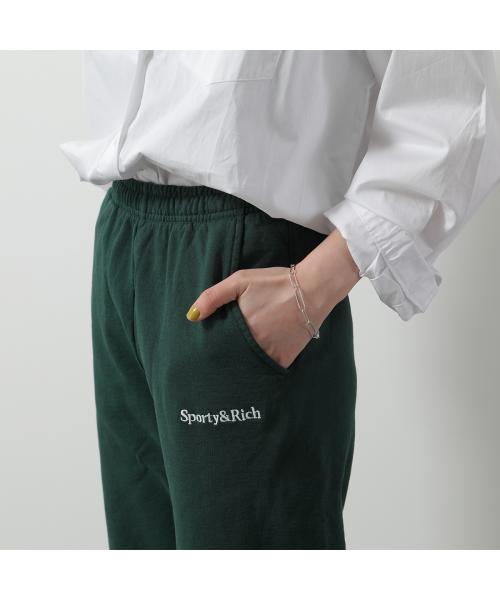 SPORTY＆RICH スウェットパンツ SWAW2328 裏起毛 （Forest/グリーン） Forest/グリーン