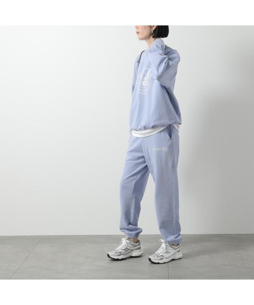 SPORTY＆RICH スウェットパンツ SWAW2322 裏起毛 （Washed-Periwinkle/ブルー） Washed-Periwinkle/ブルー